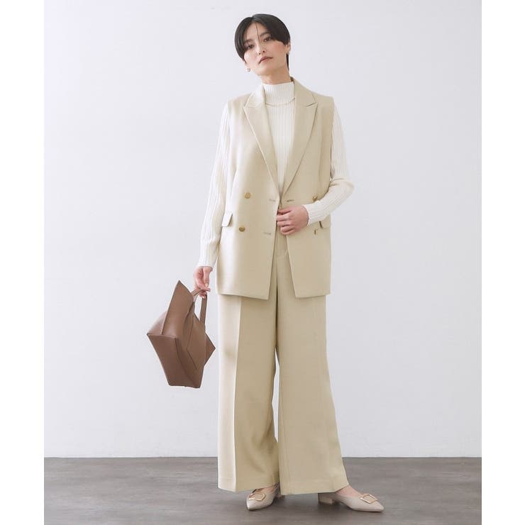 金ボタンデザインワイドパンツ/セットアップ対応【洗濯機OK】《S～LL》 | OPAQUE.CLIP | 詳細画像17 