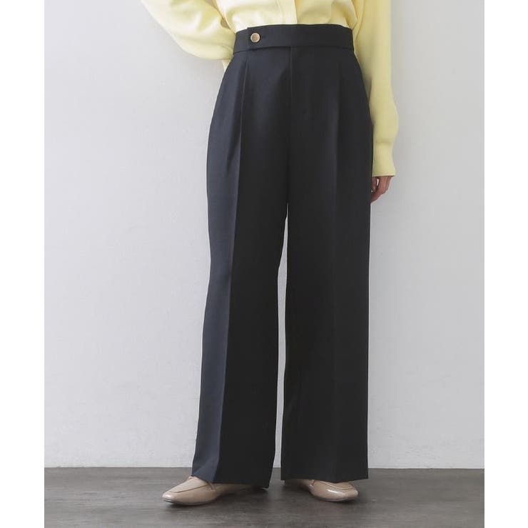 金ボタンデザインワイドパンツ/セットアップ対応【洗濯機OK】《S～LL》 | OPAQUE.CLIP | 詳細画像31 