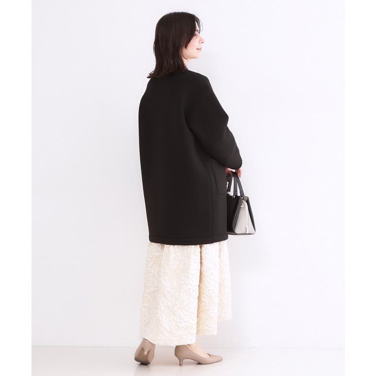 リバーシブル配色ノーカラーコート【洗濯機OK】 | OPAQUE.CLIP | 詳細画像25 