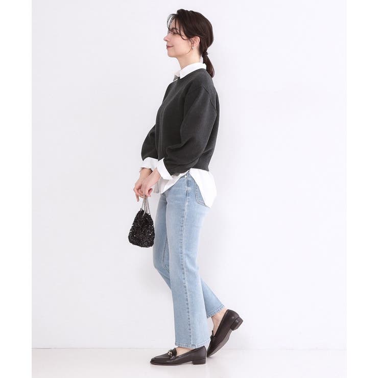 スウェットライクショートニット【洗濯機OK】 | OPAQUE.CLIP | 詳細画像7 