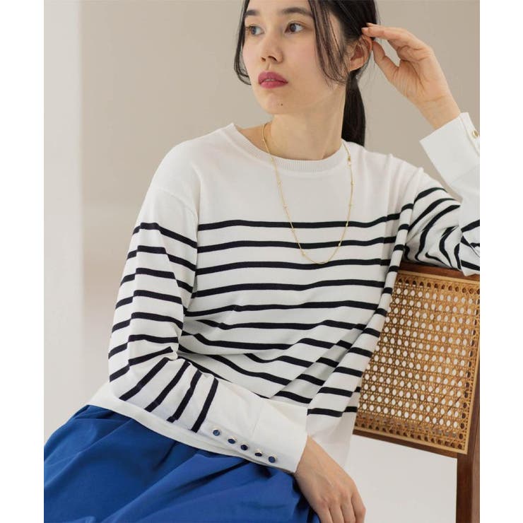 金ボタン使いリラクシーニット【洗濯機OK】 | OPAQUE.CLIP | 詳細画像5 