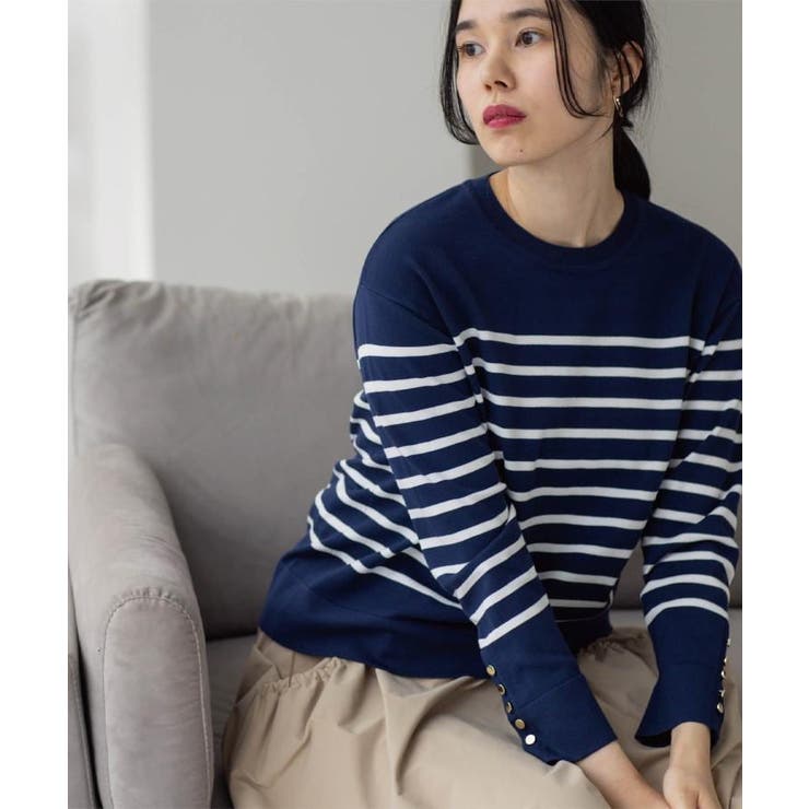 金ボタン使いリラクシーニット【洗濯機OK】 | OPAQUE.CLIP | 詳細画像10 