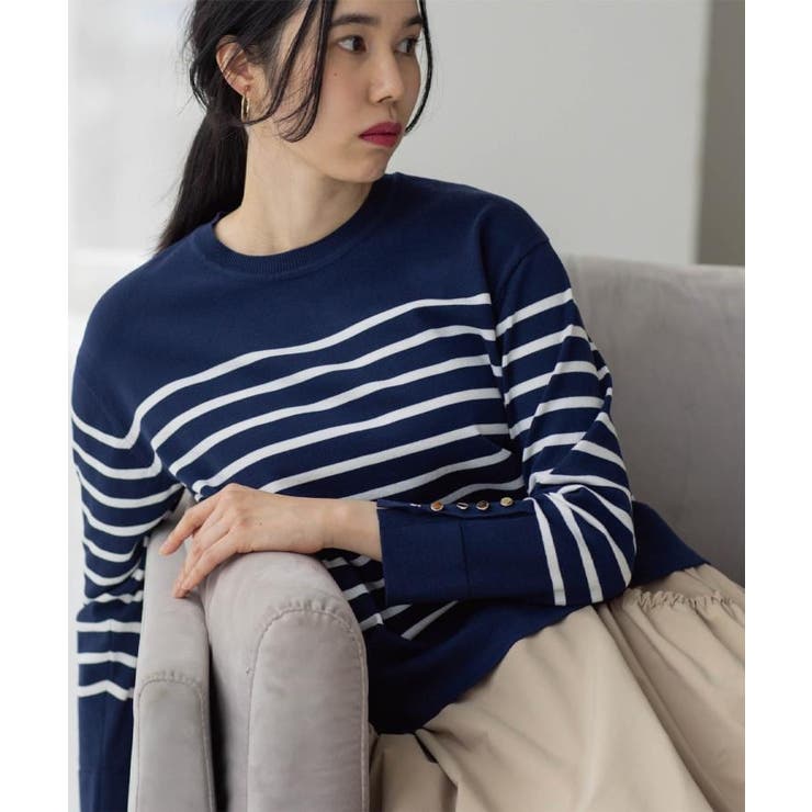 金ボタン使いリラクシーニット【洗濯機OK】 | OPAQUE.CLIP | 詳細画像11 