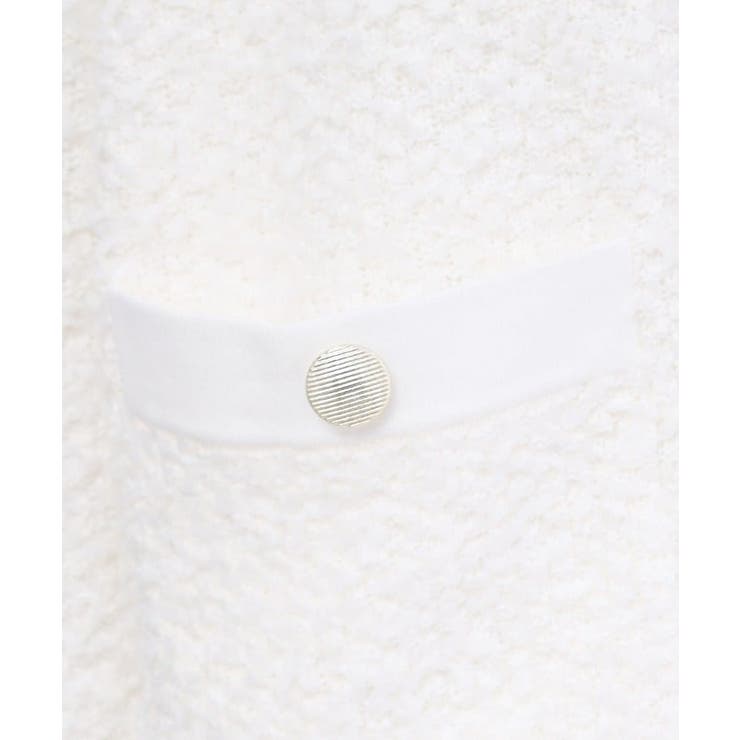 ツイードライクVネックニットカーディガン【洗濯機OK】 | OPAQUE.CLIP | 詳細画像4 