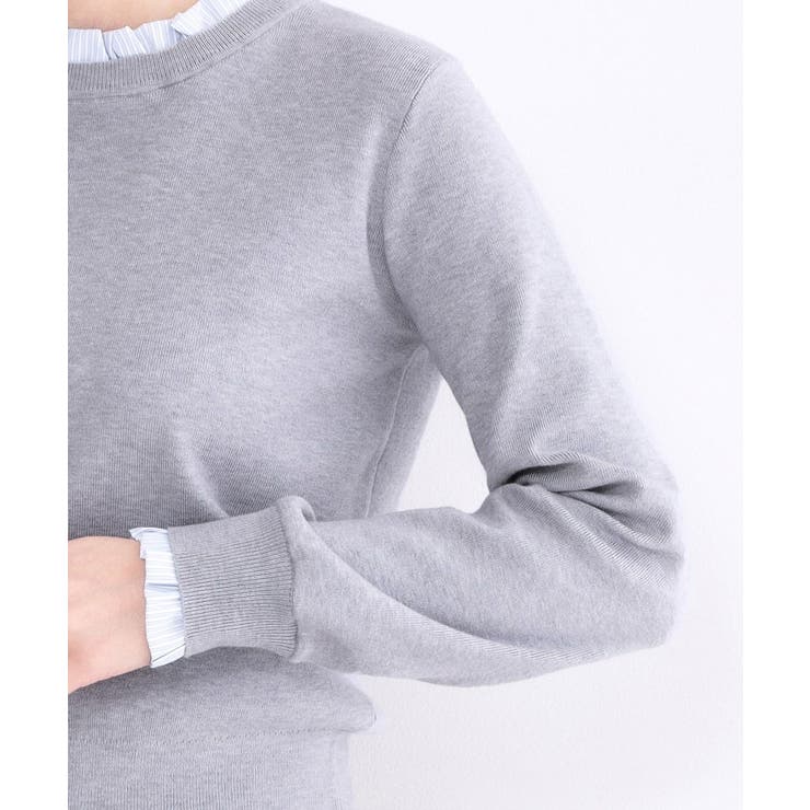 襟フリルドッキングニット【洗濯機OK】 | OPAQUE.CLIP | 詳細画像18 