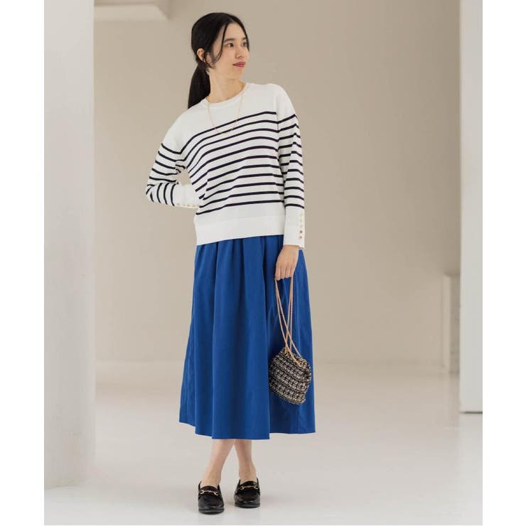 シャンブレータフタタックフレアスカート【洗濯機OK】 | OPAQUE.CLIP | 詳細画像5 