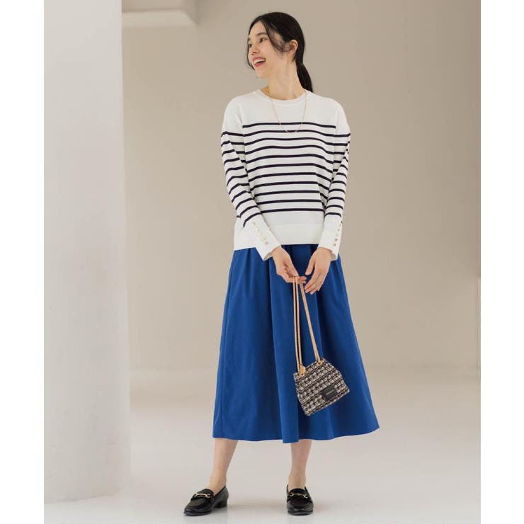 シャンブレータフタタックフレアスカート【洗濯機OK】 | OPAQUE.CLIP | 詳細画像6 