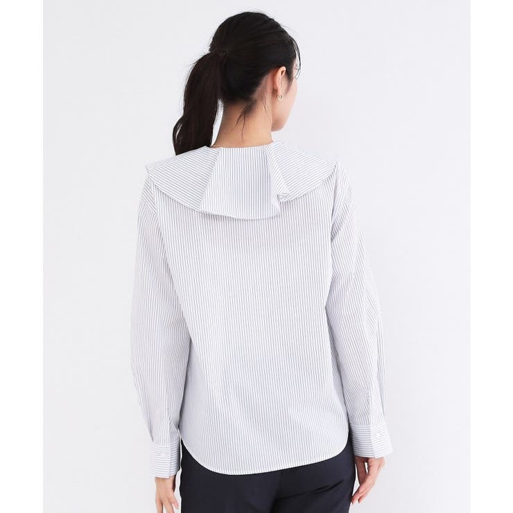 フロントフリルブラウス【洗濯機OK】 | OPAQUE.CLIP | 詳細画像9 