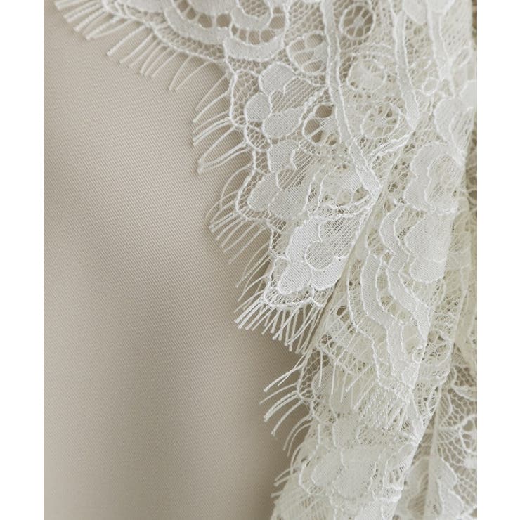 【es】ヒゲレースVネックブラウス【洗濯機OK】 | OPAQUE.CLIP | 詳細画像8 