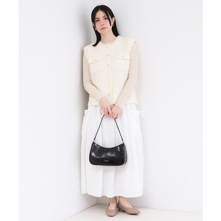 フラッグヤーン変形金ボタンニットベスト【洗濯機OK】 | OPAQUE.CLIP | 詳細画像2 