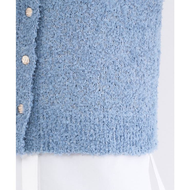 フラッグヤーン変形金ボタンニットベスト【洗濯機OK】 | OPAQUE.CLIP | 詳細画像15 