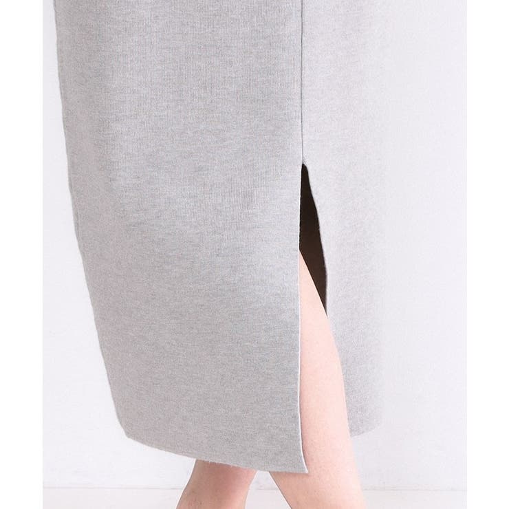 ペプラムドッキングニットワンピース【洗濯機OK】 | OPAQUE.CLIP | 詳細画像16 