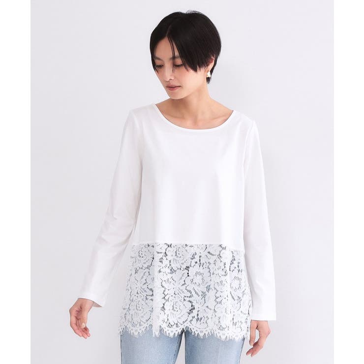 裾レースカットソー【洗濯機OK】 | OPAQUE.CLIP | 詳細画像5 