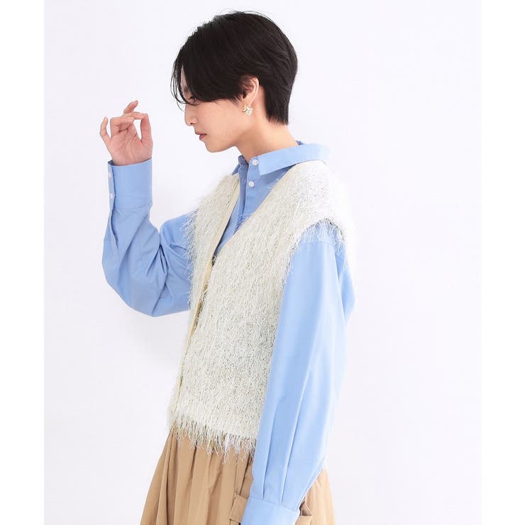 フリンジニットベスト【洗濯機OK】 | OPAQUE.CLIP | 詳細画像2 