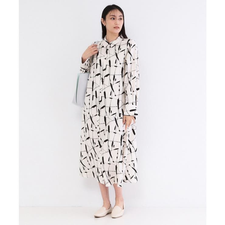 ジオメトリックプリントシャツワンピース | OPAQUE.CLIP | 詳細画像2 