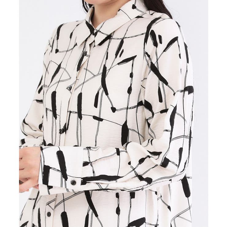 ジオメトリックプリントシャツワンピース | OPAQUE.CLIP | 詳細画像13 