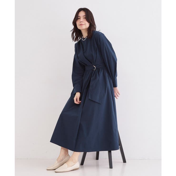 カシュクール風デザインワンピース【洗濯機OK】 | OPAQUE.CLIP | 詳細画像4 