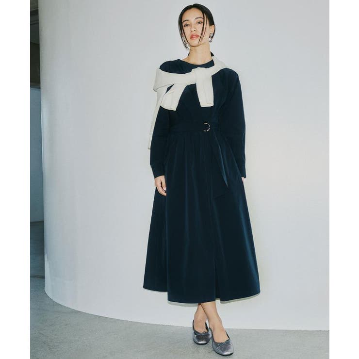 カシュクール風デザインワンピース【洗濯機OK】 | OPAQUE.CLIP | 詳細画像1 