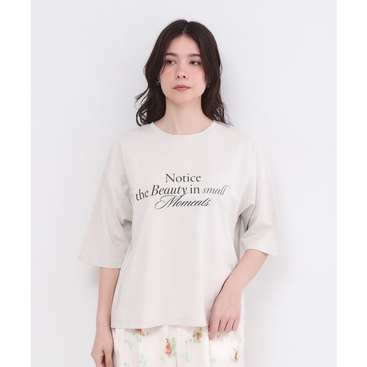 リラクシーロゴプリントTシャツ【洗濯機OK】 | OPAQUE.CLIP | 詳細画像9 
