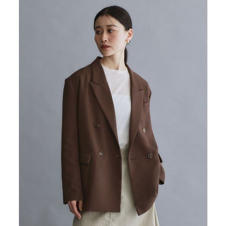 【es】ダブルブレストテーラードジャケット/セットアップ対応可【洗える】 | OPAQUE.CLIP | 詳細画像1 