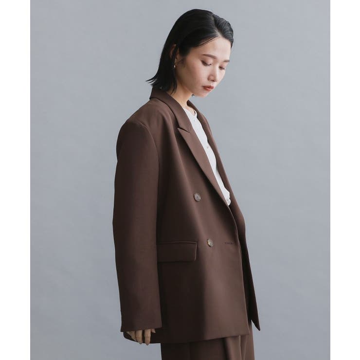 【es】ダブルブレストテーラードジャケット/セットアップ対応可【洗える】 | OPAQUE.CLIP | 詳細画像3 