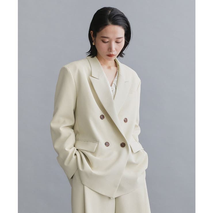 【es】ダブルブレストテーラードジャケット/セットアップ対応可【洗える】 | OPAQUE.CLIP | 詳細画像8 