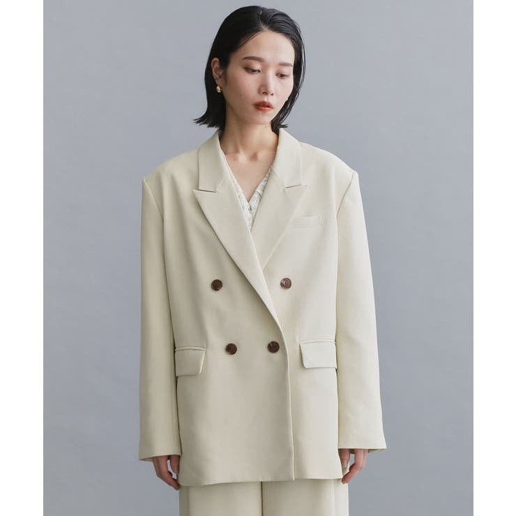 【es】ダブルブレストテーラードジャケット/セットアップ対応可【洗える】 | OPAQUE.CLIP | 詳細画像15 