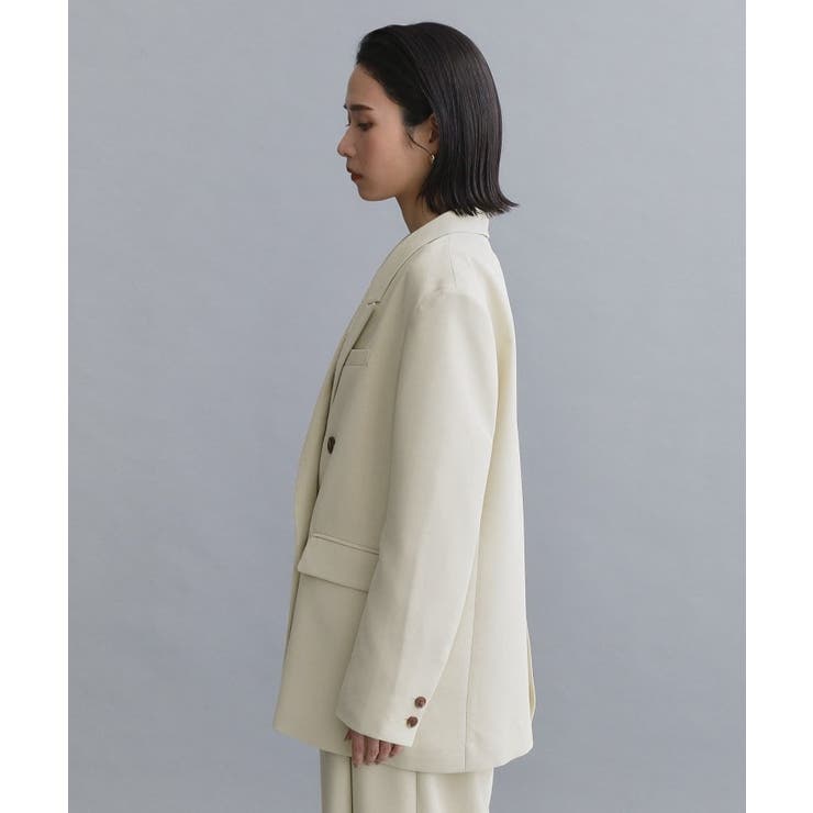 【es】ダブルブレストテーラードジャケット/セットアップ対応可【洗える】 | OPAQUE.CLIP | 詳細画像16 