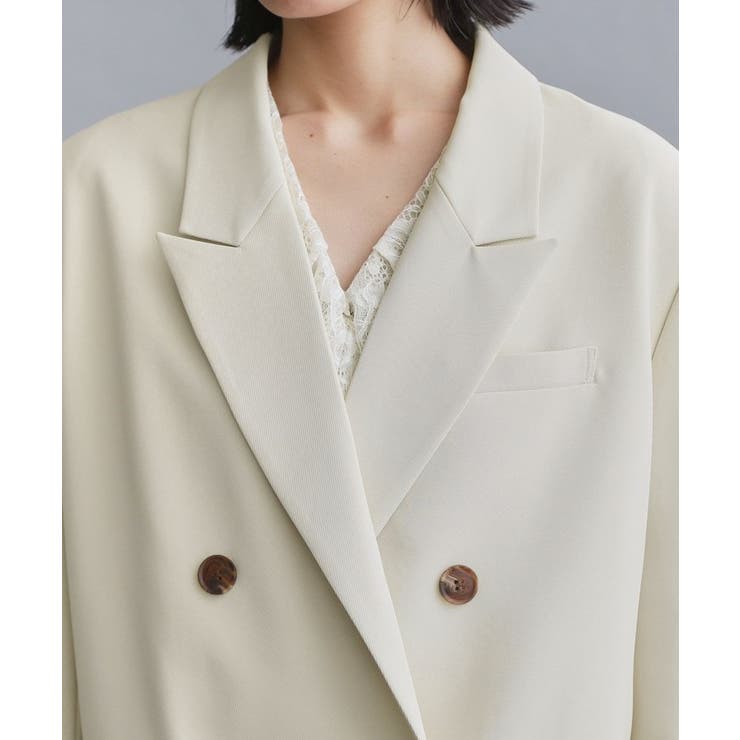 【es】ダブルブレストテーラードジャケット/セットアップ対応可【洗える】 | OPAQUE.CLIP | 詳細画像18 