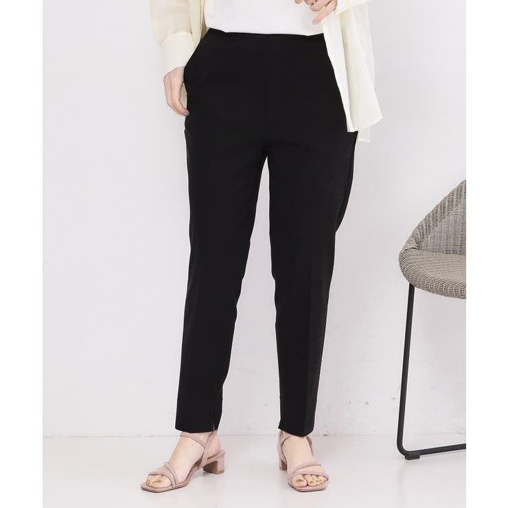 ブラック(019) | ハイストレッチスティックパンツ【洗濯機OK/透け防止/接触冷感】 | OPAQUE.CLIP