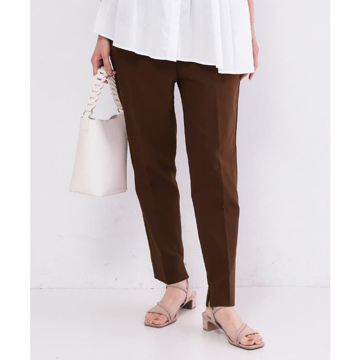 ブラウン(044) | ハイストレッチスティックパンツ【洗濯機OK/透け防止/接触冷感】 | OPAQUE.CLIP