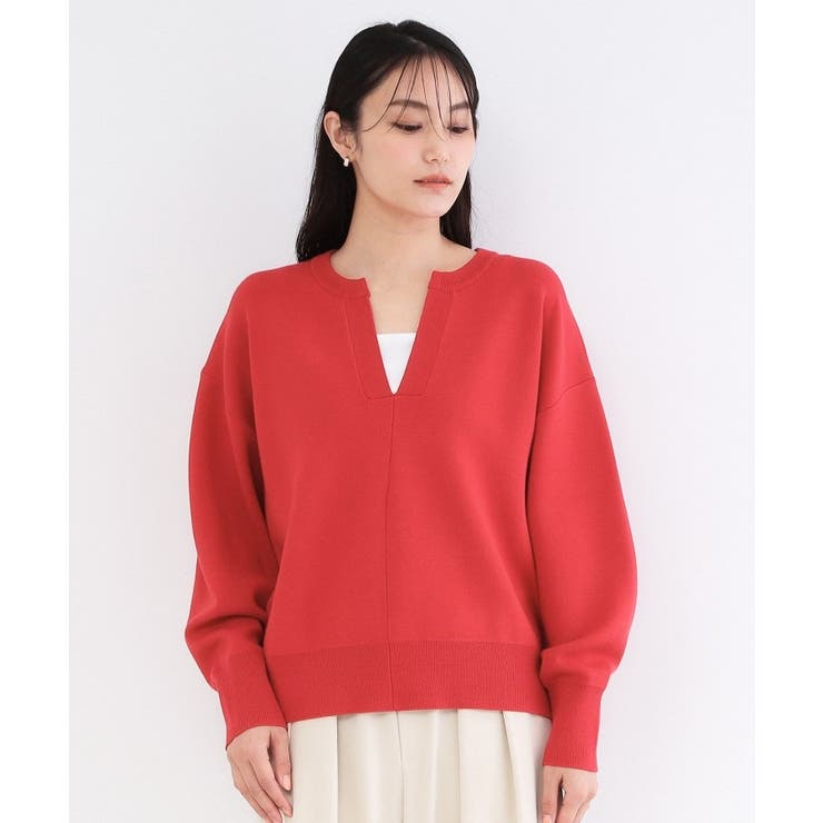 キーネックデザインニット【洗濯機OK】 | OPAQUE.CLIP | 詳細画像13 