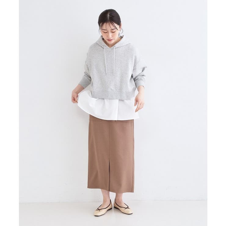 《ツインセット》ワイドニット×裾フレアタンクトップ【洗濯機OK】 | OPAQUE.CLIP | 詳細画像15 