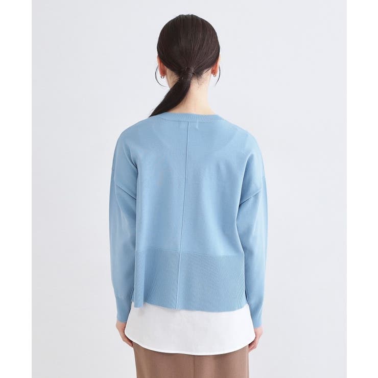 《ツインセット》ワイドニット×裾フレアタンクトップ【洗濯機OK】 | OPAQUE.CLIP | 詳細画像34 