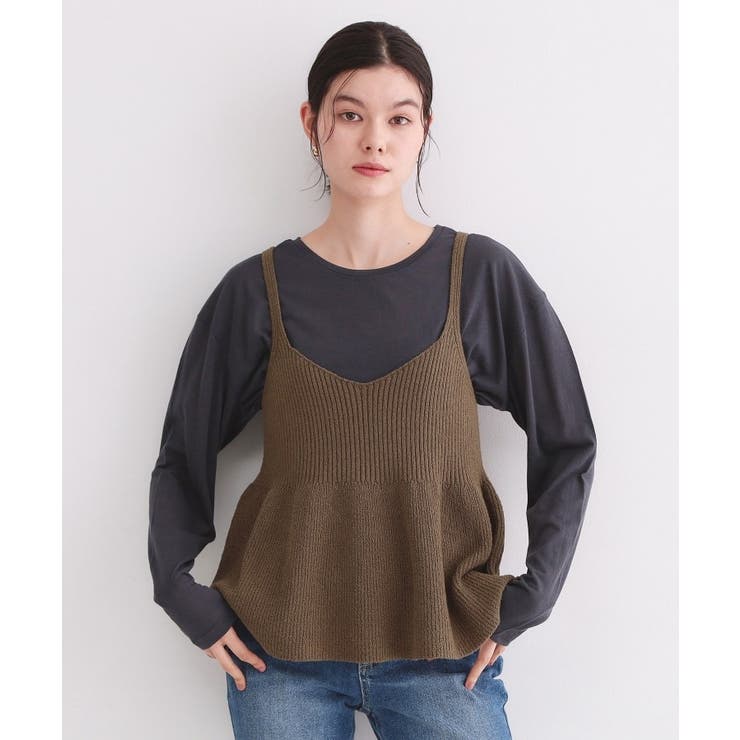 ニットペプラムキャミソール【洗濯機OK】 | OPAQUE.CLIP | 詳細画像9 