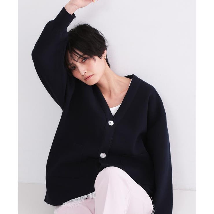 Vネックミドルニットカーディガン【洗濯機OK】 | OPAQUE.CLIP | 詳細画像32 