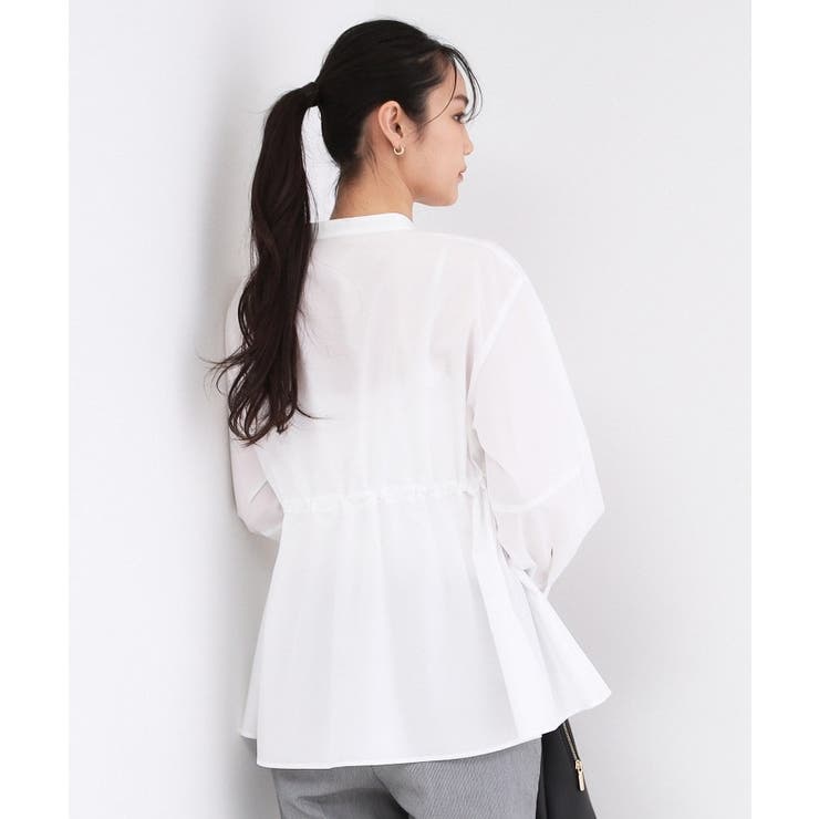 ストライプペプラムデザインブラウス【洗濯機OK】 | OPAQUE.CLIP | 詳細画像22 