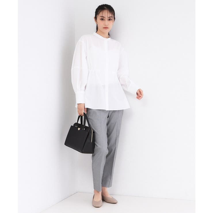 ストライプペプラムデザインブラウス【洗濯機OK】 | OPAQUE.CLIP | 詳細画像23 