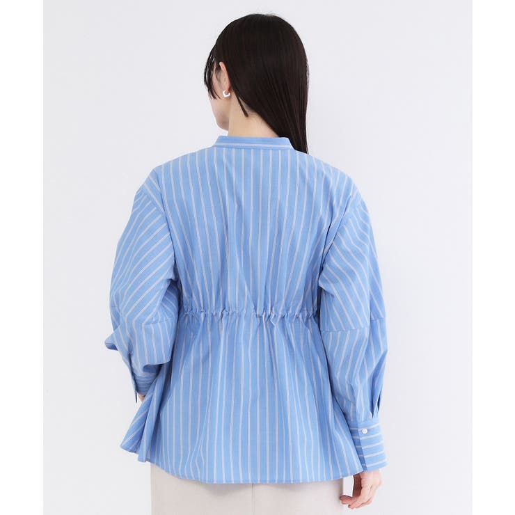 ストライプペプラムデザインブラウス【洗濯機OK】 | OPAQUE.CLIP | 詳細画像37 