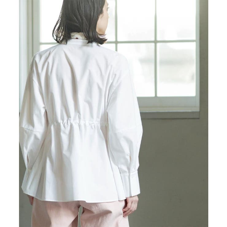 ストライプペプラムデザインブラウス【洗濯機OK】 | OPAQUE.CLIP | 詳細画像18 