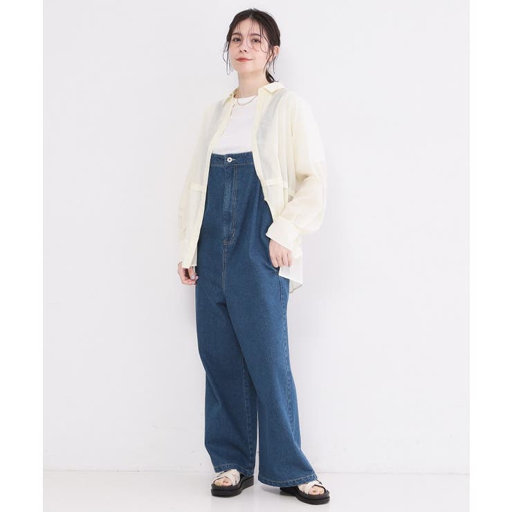 デニムサロペット【洗濯機ＯＫ】 | OPAQUE.CLIP | 詳細画像6 