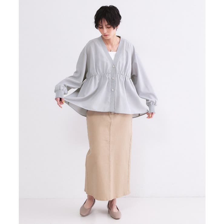 ブラウス風Vネックカーディガン【洗濯機OK】 | OPAQUE.CLIP | 詳細画像28 