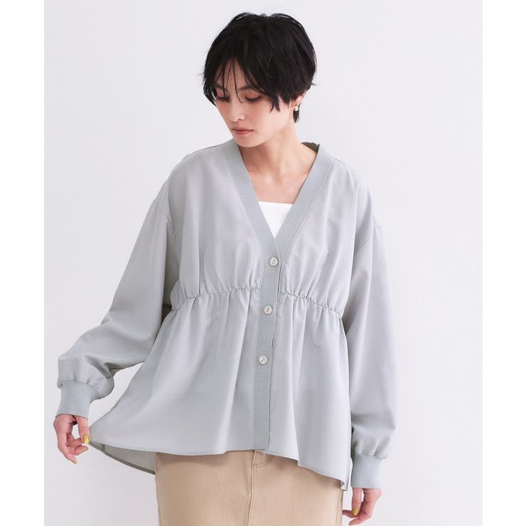 ブラウス風Vネックカーディガン【洗濯機OK】 | OPAQUE.CLIP | 詳細画像36 