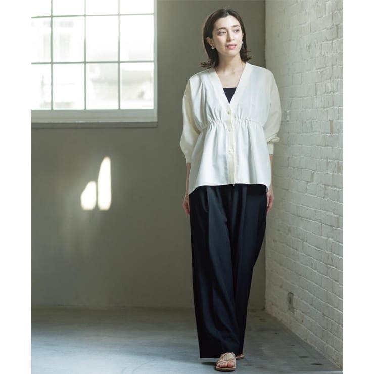 ブラウス風Vネックカーディガン【洗濯機OK】 | OPAQUE.CLIP | 詳細画像15 