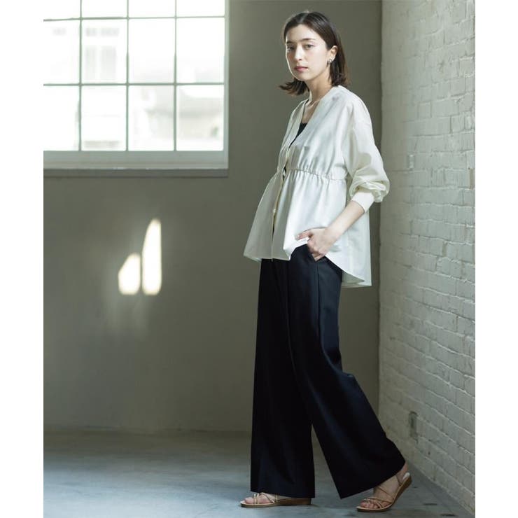 ブラウス風Vネックカーディガン【洗濯機OK】 | OPAQUE.CLIP | 詳細画像16 