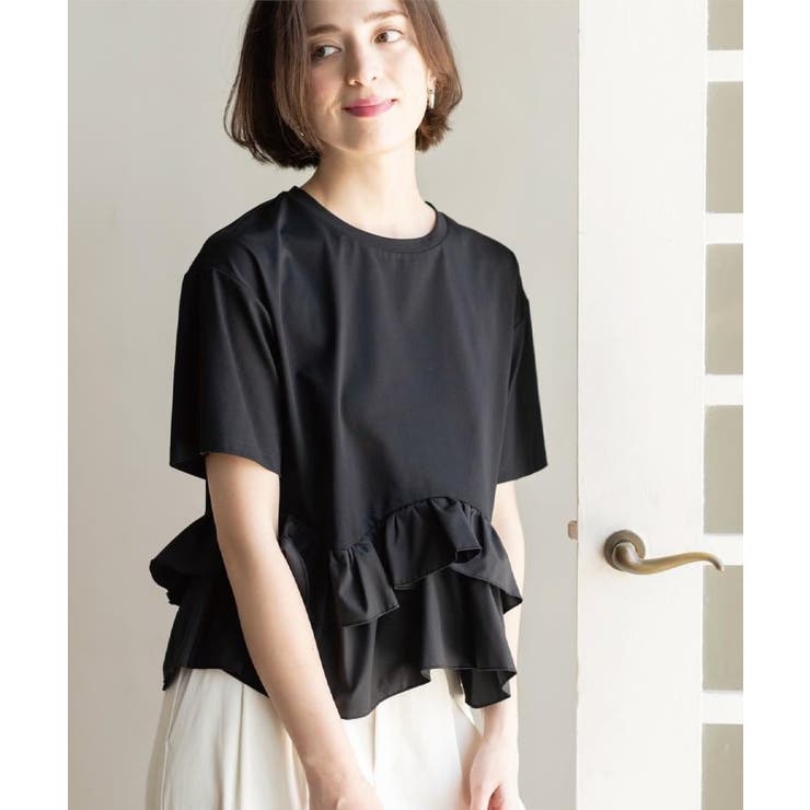 裾フリルドッキングTシャツ【洗濯機OK】 | OPAQUE.CLIP | 詳細画像6 