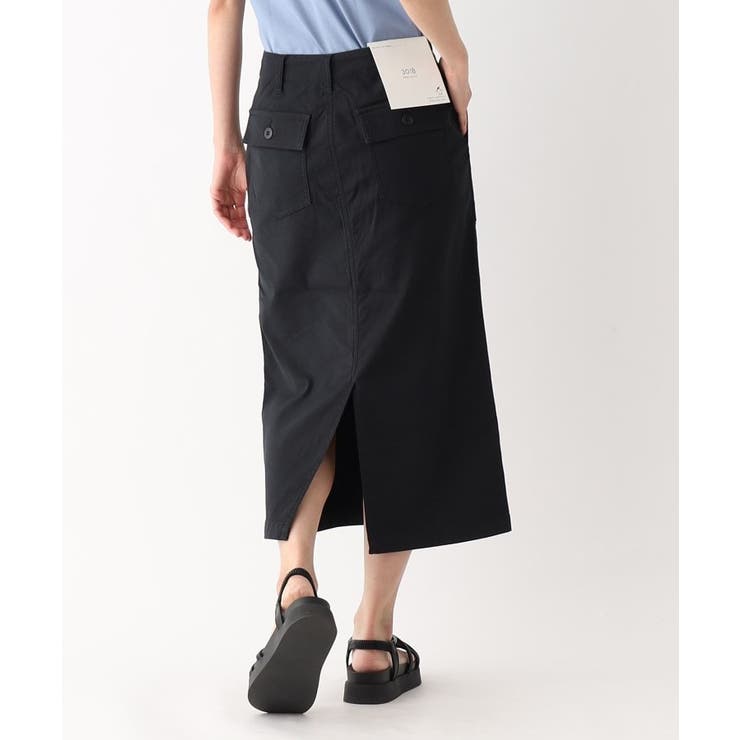 オーガニックコットン混 ベイカースカート【洗濯機洗い可/ストレッチ】 | OPAQUE.CLIP | 詳細画像5 