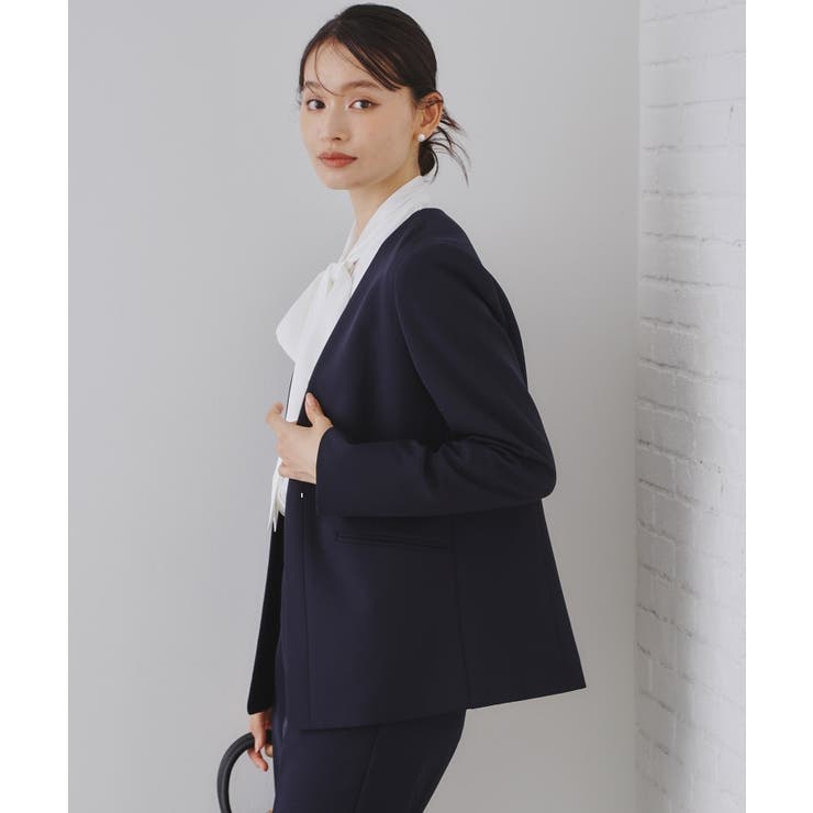 《通勤 セレモニー セットアップ対応》Vネックジャケット | OPAQUE.CLIP | 詳細画像15 