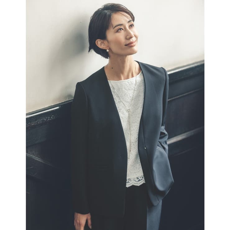 《通勤 セレモニー セットアップ対応》Vネックジャケット | OPAQUE.CLIP | 詳細画像1 