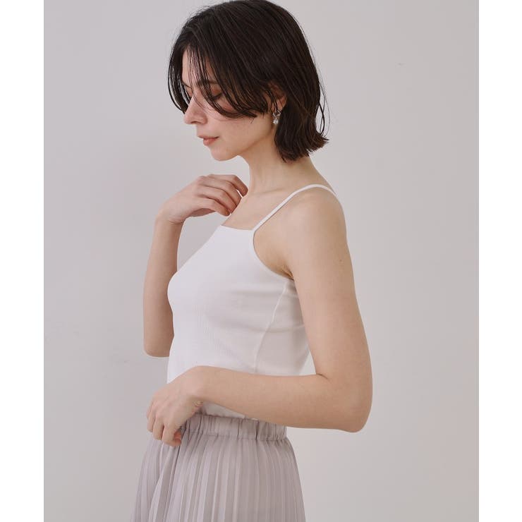 コットンリブキャミソール【洗濯機洗い可】 | OPAQUE.CLIP | 詳細画像1 